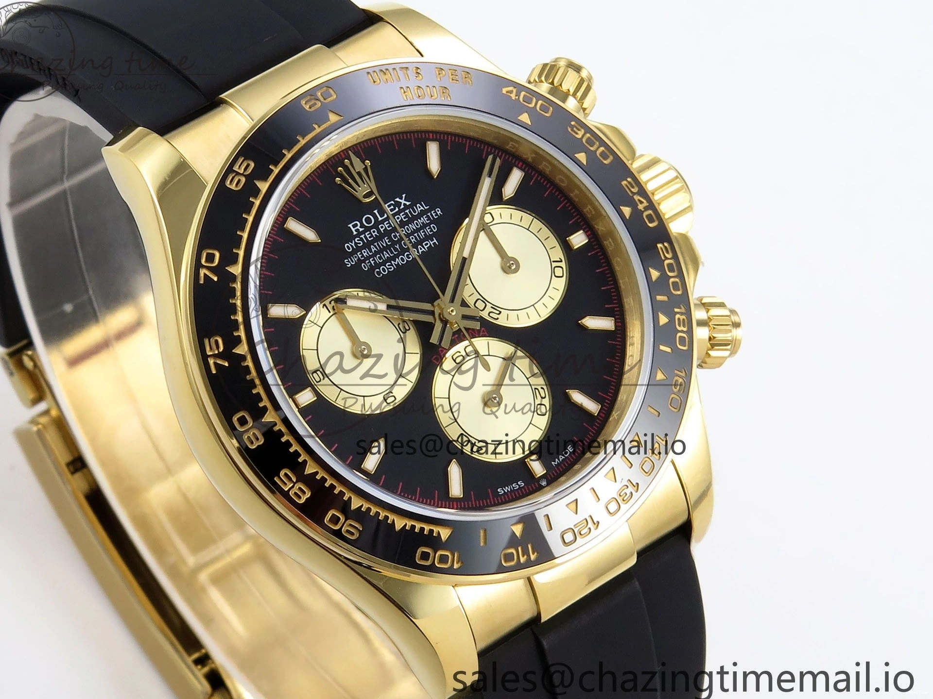 MiroTime 0414 Bold Daytona 126518 QF 1:1 Best Edition Black YG Dial on Oysterflex Strap SH4131 V6（Gain Weight） 1198